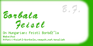 borbala feistl business card